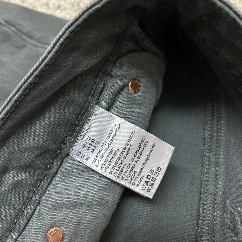 American Eagle Jeans Mens 44x27 Gray Original Bootcut Airflex‎ Denim Y2k